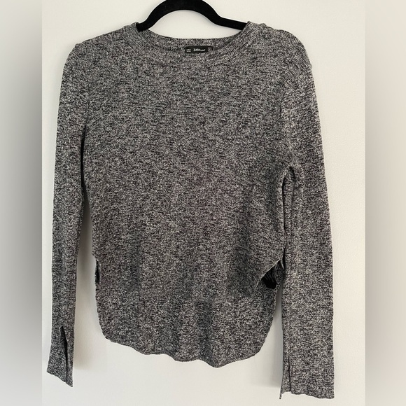 𝅺ZARA High-Low Knit Long Sleeve Crew Neck Sweater - Picture 12 of 12